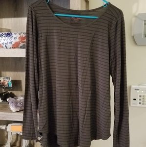 🍁 Striped Long Sleeve Tee/Medium